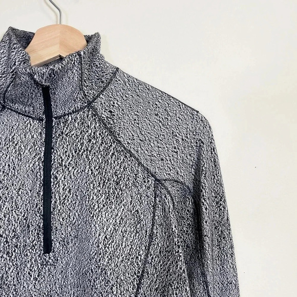 LULULEMON | RUSH HOUR LONG SLEEVE LUON SPRAY JACQUARD WHITE BLACK - Picture 8 of 16